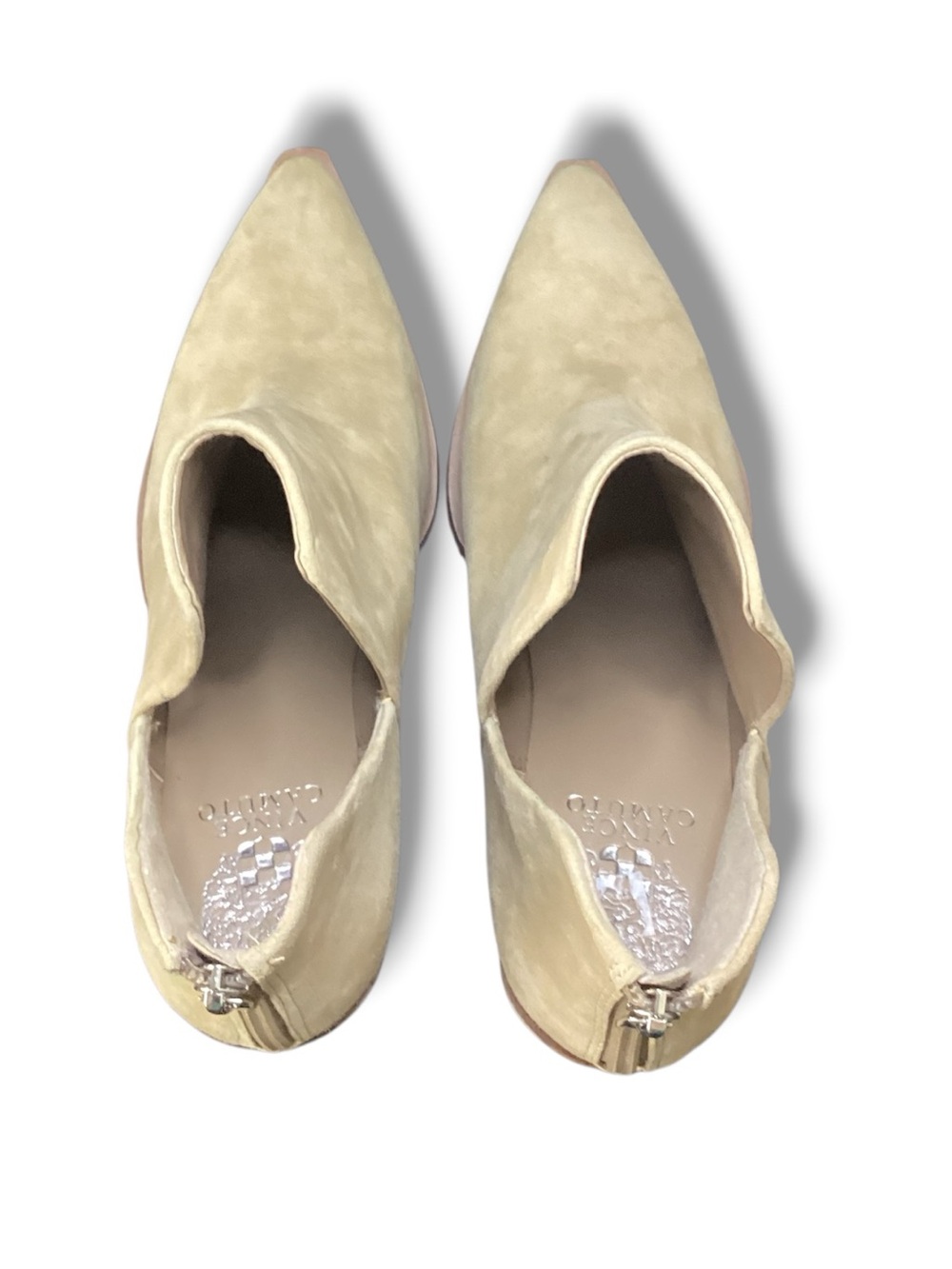 Vince Camuto | Gigiette Cream Nubuck Block Heels Women's Size 9.5 - Picture 6 of 9